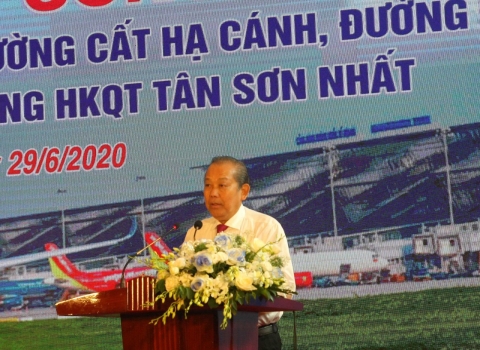 pho thu tuong thuong truc du khoi cong du an sua chua duong bang san bay noi bai tan son nhat