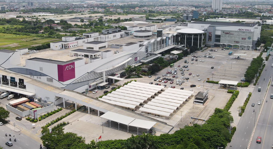 Trung t&acirc;m thương mại Aeon Mall (quận Long Bi&ecirc;n) g&oacute;p phần đ&aacute;p ứng nhu cầu mua sắm của người d&acirc;n Thủ đ&ocirc;.