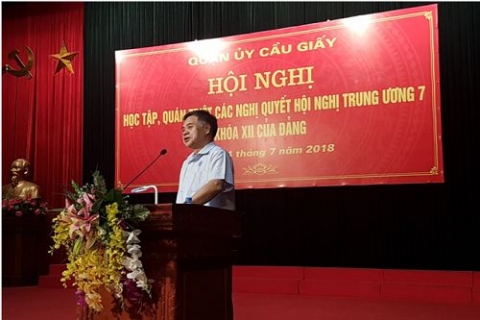 quan cau giay ha noi to chuc hoc tap quan triet cac nghi quyet hoi nghi trung uong 7 khoa xii cua dang