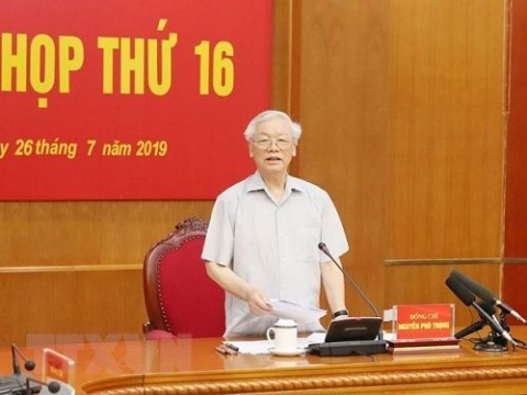 tong bi thu chu tich nuoc chu tri phien hop ve phong chong tham nhung