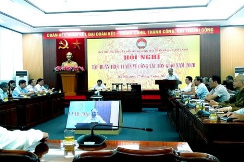 hoi nghi truc tuyen tap huan ve van dong doan ket ton giao nam 2020