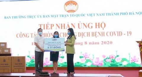 vinamilk ung ho 8 ty dong ho tro cho tp ha noi va 3 tinh mien trung chien dau chong dich covid 19