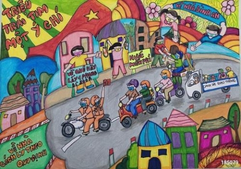 43 tac pham xuat sac tai cuoc thi ve tranh thieu nhi vung tin viet nam