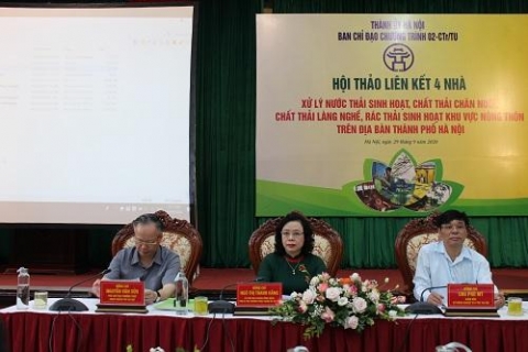 hoi thao lien ket 4 nha xu ly nuoc thai sinh hoat chat thai chan nuoi chat thai lang nghe rac thai sinh hoat khu vuc nong thon tren dia ban ha noi