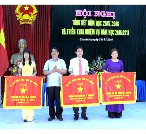 truong thcs thanh an diem sang trong phong trao thi dua day va hoc