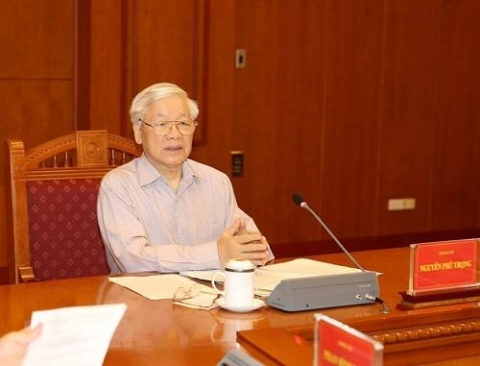 tong bi thu nguyen phu trong chu tri cuoc hop phong chong tham nhung