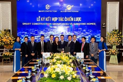 smart construction group scg ky hop tac chien luoc voi sunshine homes