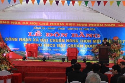 xa thai hoa huyen binh giang hai duong don bang cong nhan xa dat chuan nong thon moi truong thcs dat chuan quoc gia