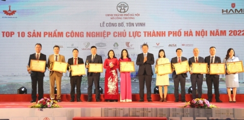 Hà Nội tôn vinh 33 sản phẩm công nghiệp chủ lực Thành phố năm 2022