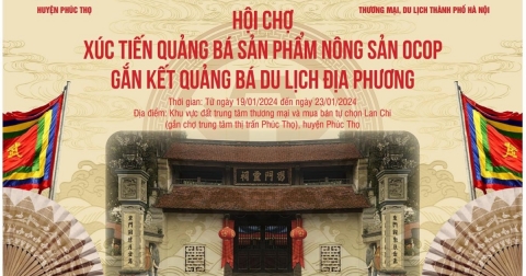 sap dien ra hoi cho hoa xuan quang ba san pham ocop huyen phuc tho