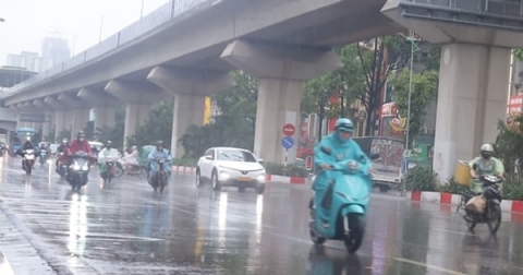 Bắc Bộ và Bắc Trung Bộ có mưa to và dông
