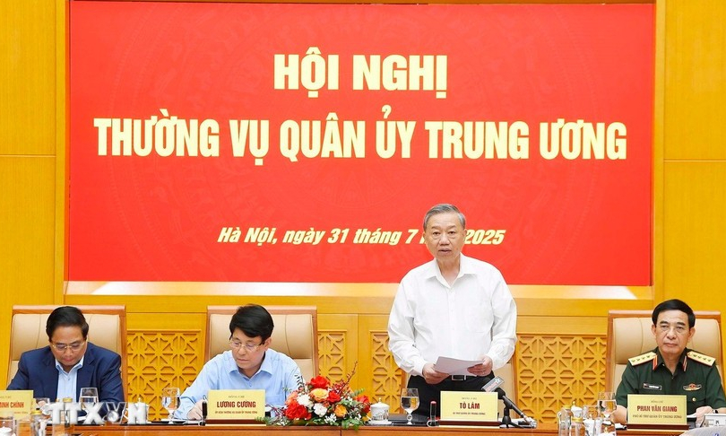 Tổng Bí thư Tô Lâm chủ trì Hội nghị Thường vụ Quân ủy Trung ương