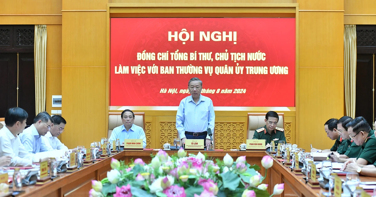 Tổng Bí thư, Chủ tịch nước Tô Lâm làm việc với Ban Thường vụ Quân ủy Trung ương